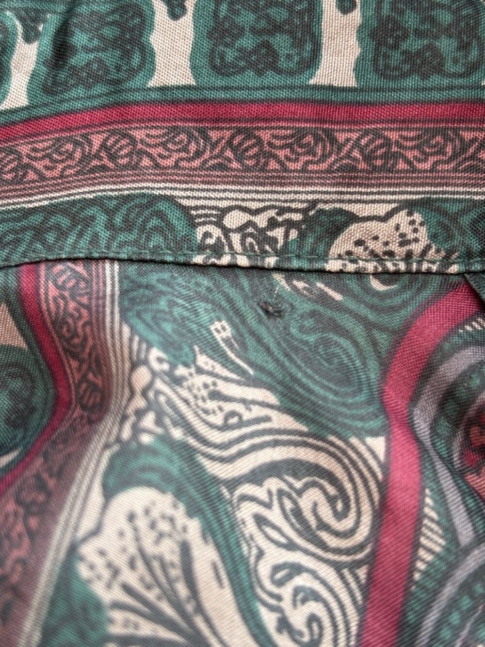Silk Art Nouveau Patterned Pajama Set - Picture 12 of 12